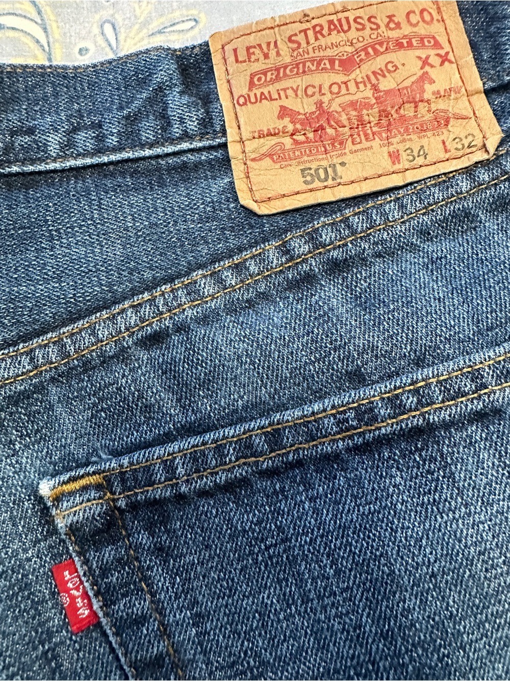 Levi's Men's Blue Straight Leg Denim Jeans